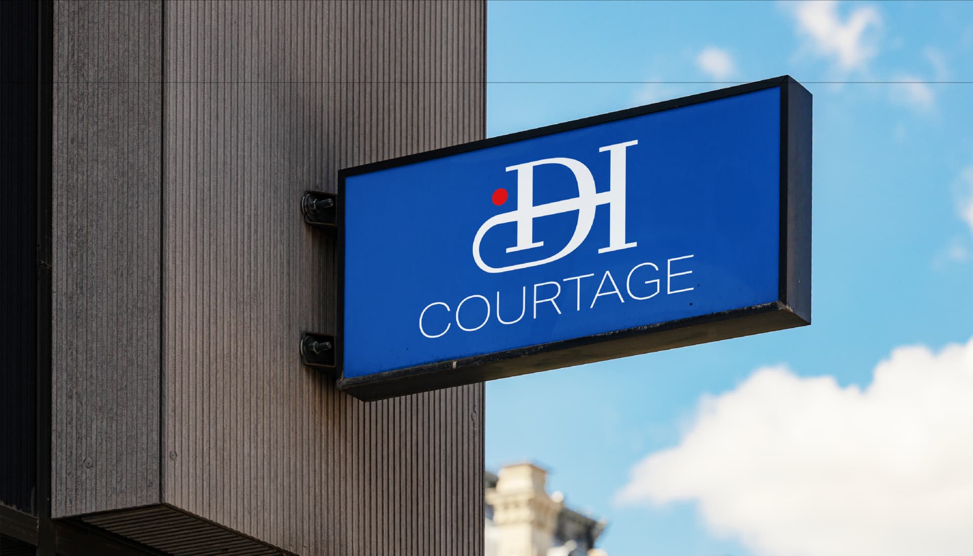Enseigne extérieure DH Courtage